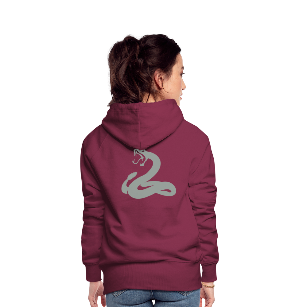 Women’s Premium Hoodie - snake - burgundy