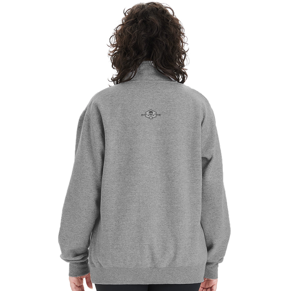 Champion Unisex 1/4 Zip Pullover Sweatshirt - heather gray