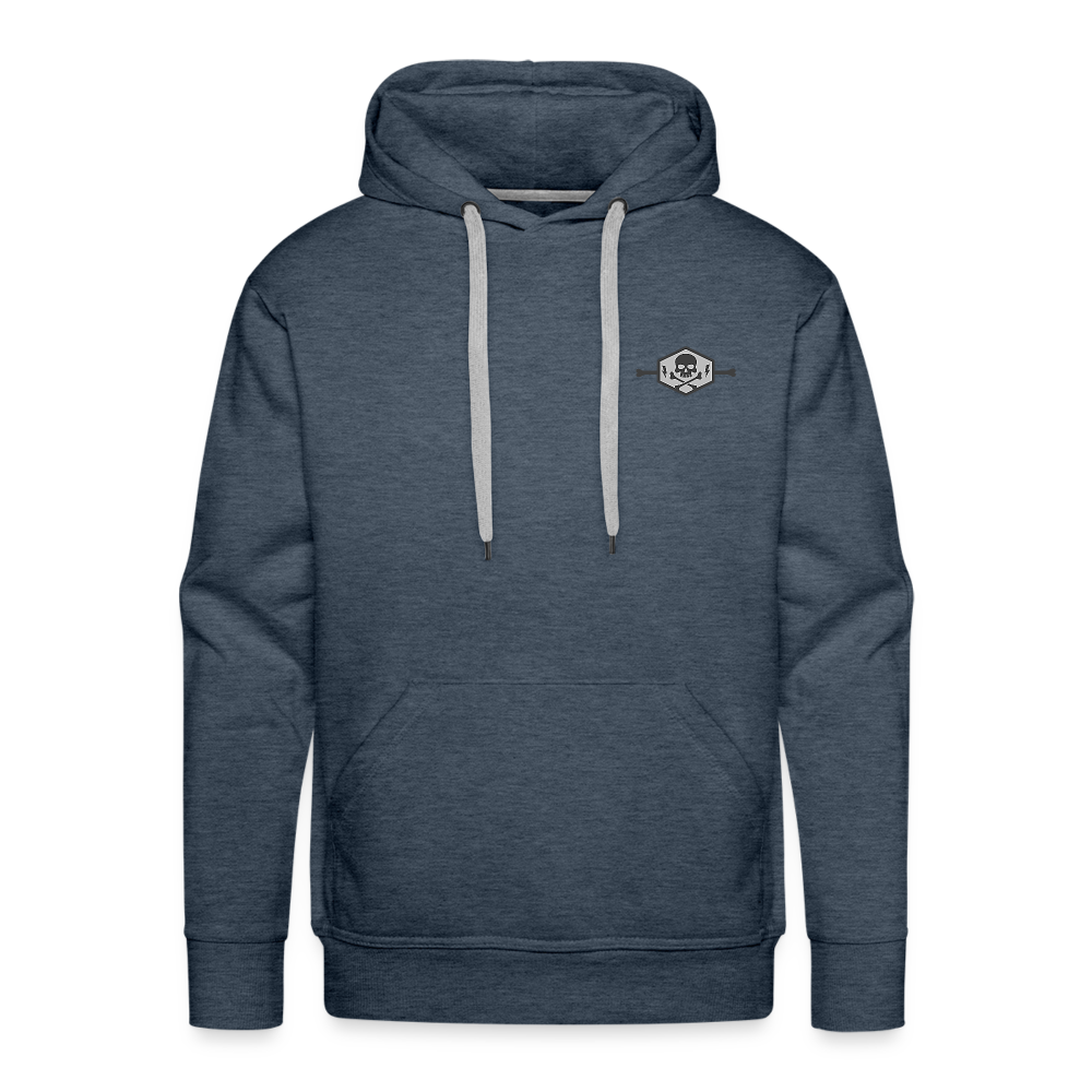 Men’s Premium Hoodie - flag - heather denim