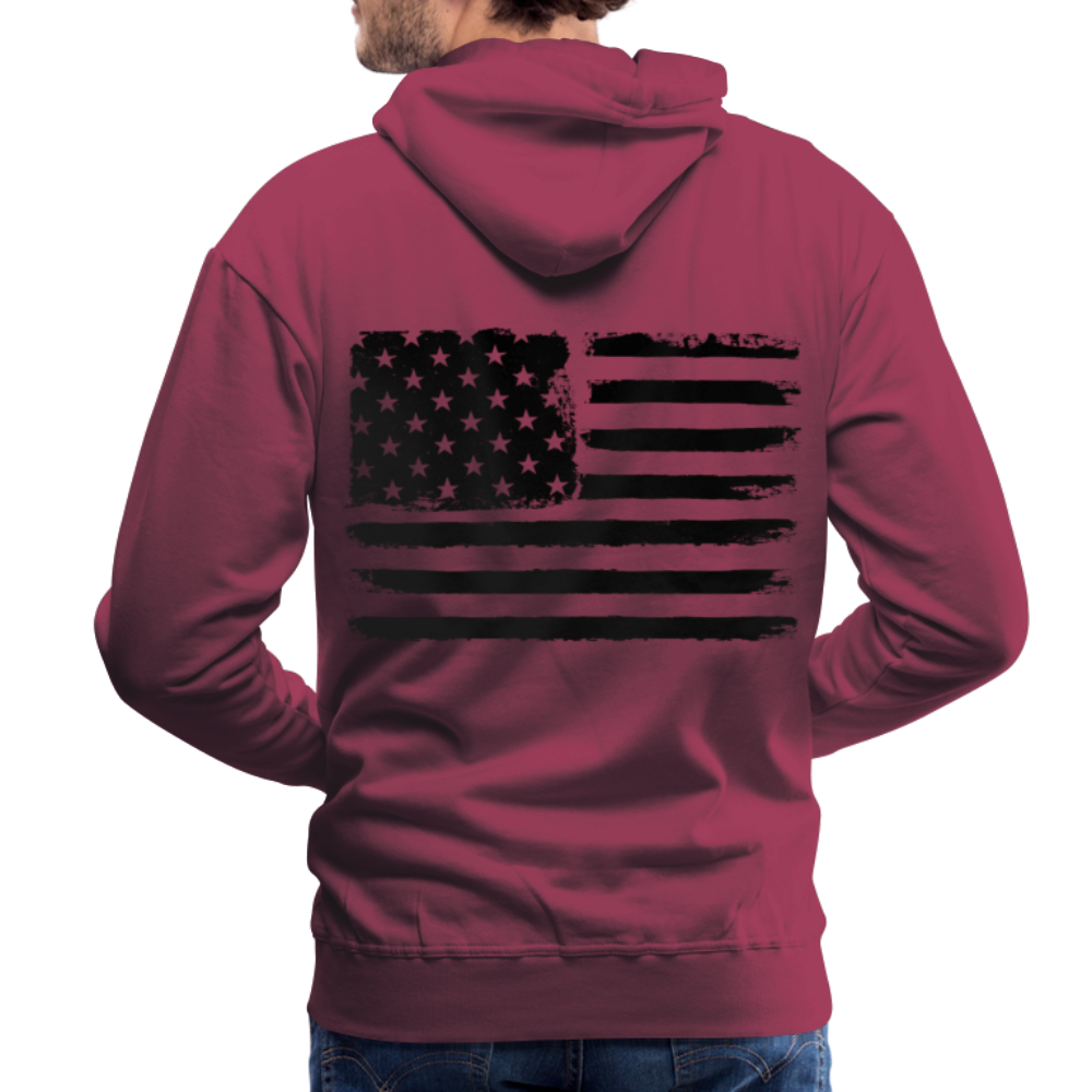 Men’s Premium Hoodie - flag - burgundy