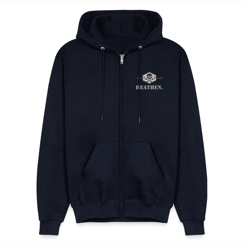 Champion Unisex Full Zip Hoodie - navy