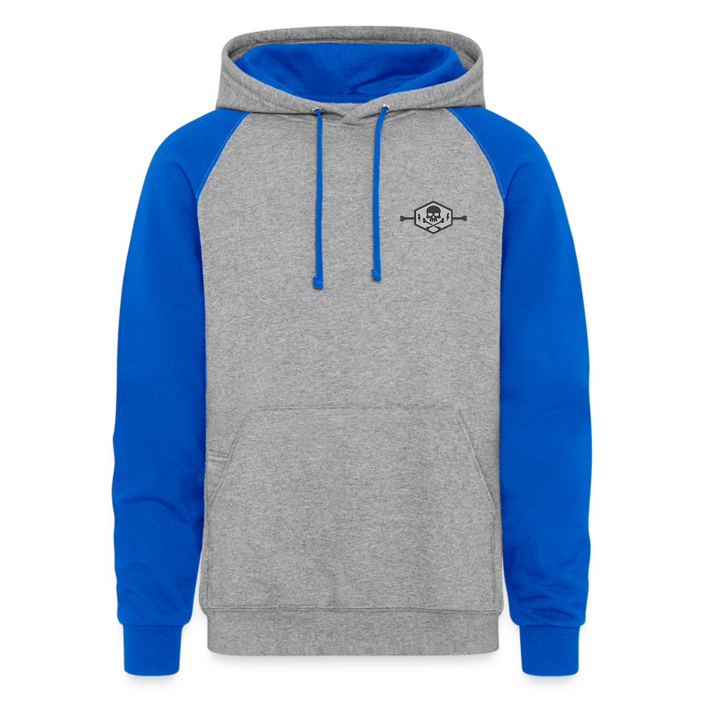 Colorblock Hoodie - small icon - heather grey/royal