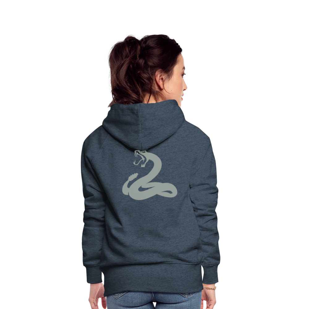 Women’s Premium Hoodie - snake - heather denim