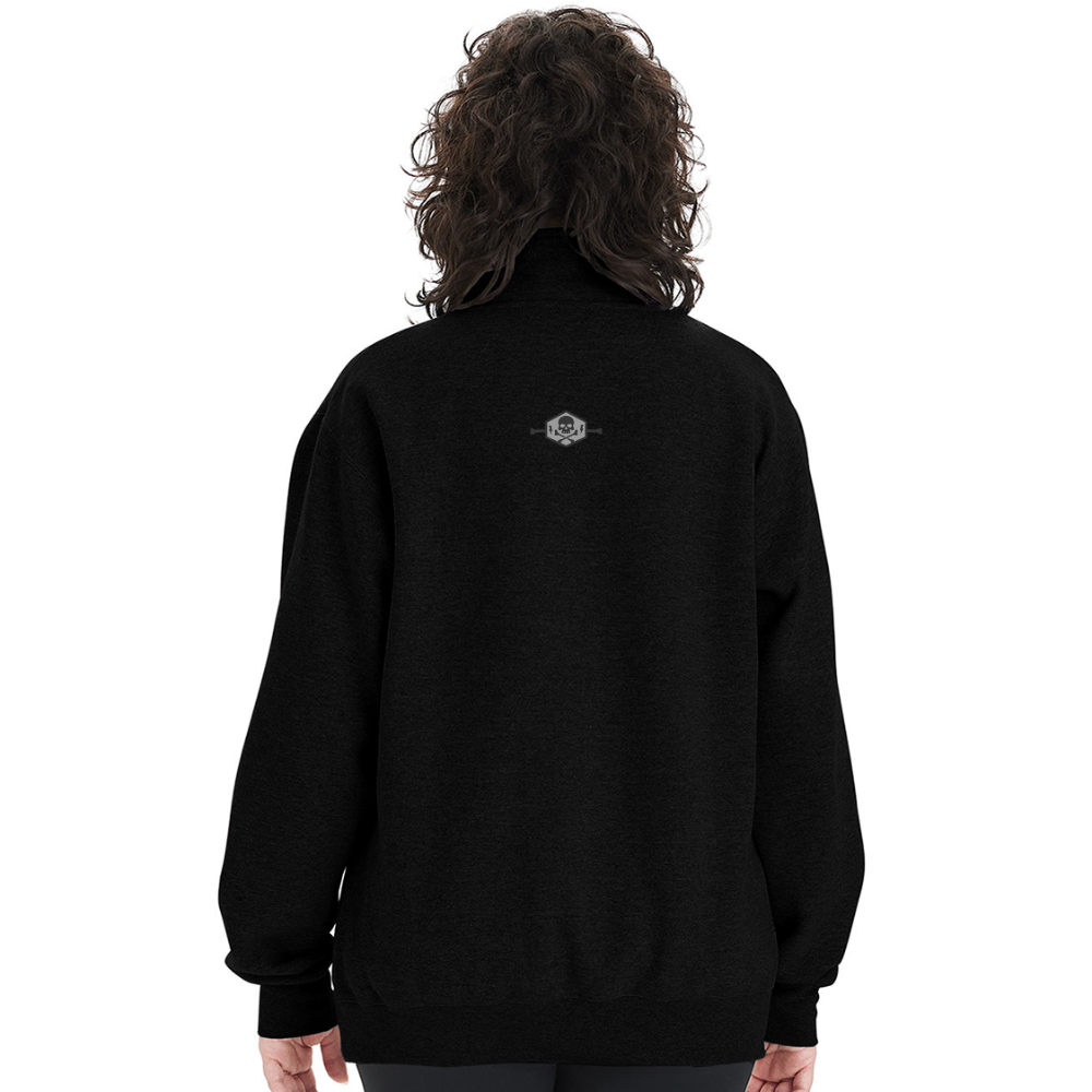 Champion Unisex 1/4 Zip Pullover Sweatshirt - black