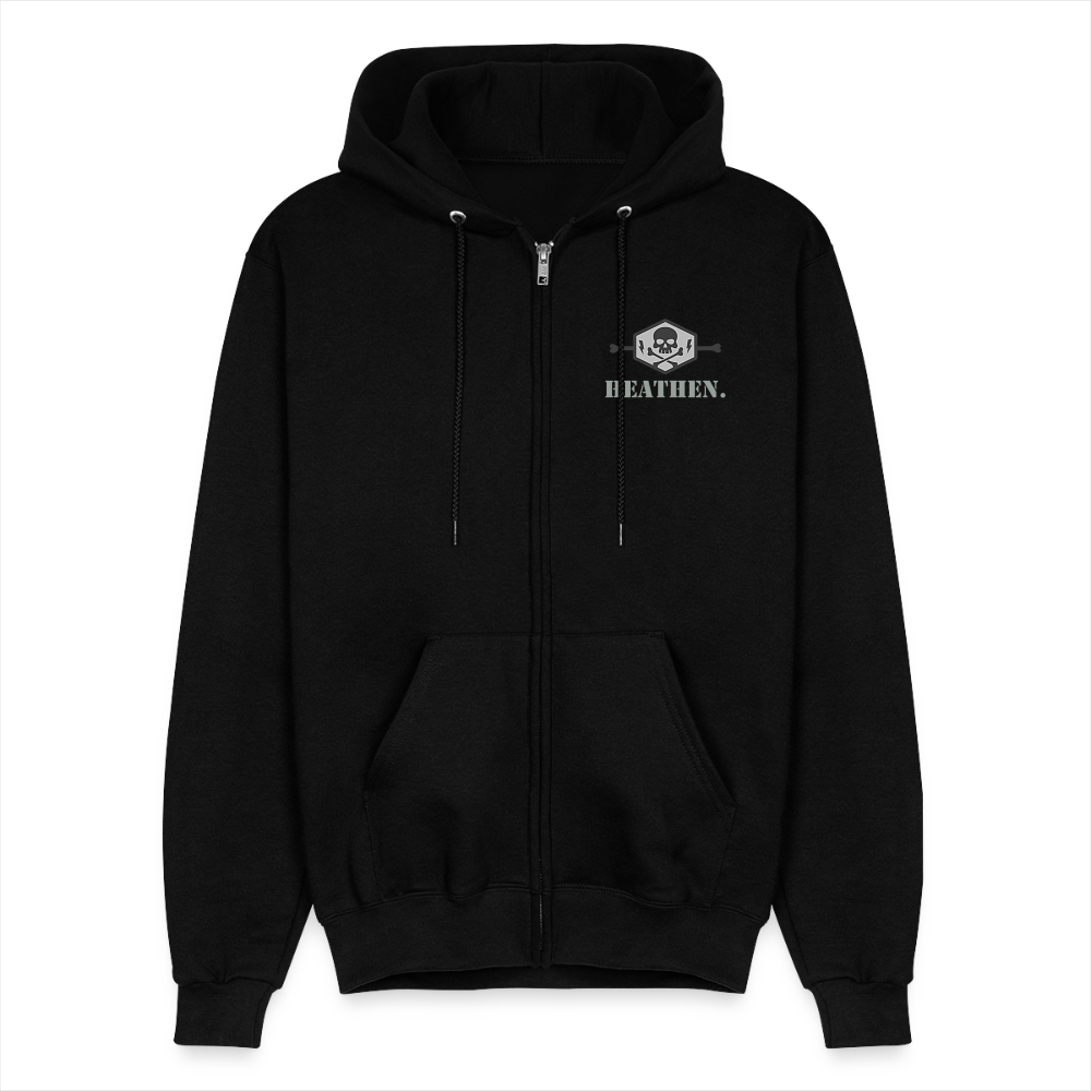 Champion Unisex Full Zip Hoodie - black