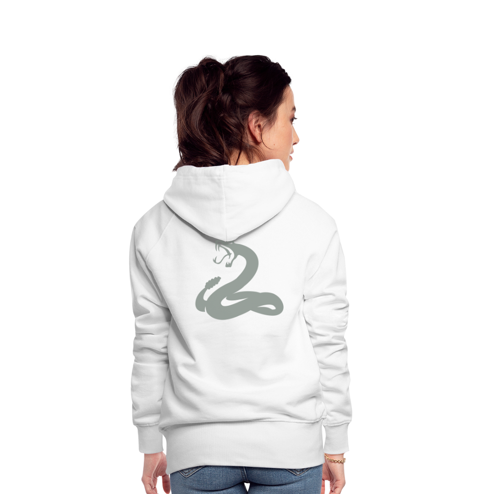 Women’s Premium Hoodie - snake - white