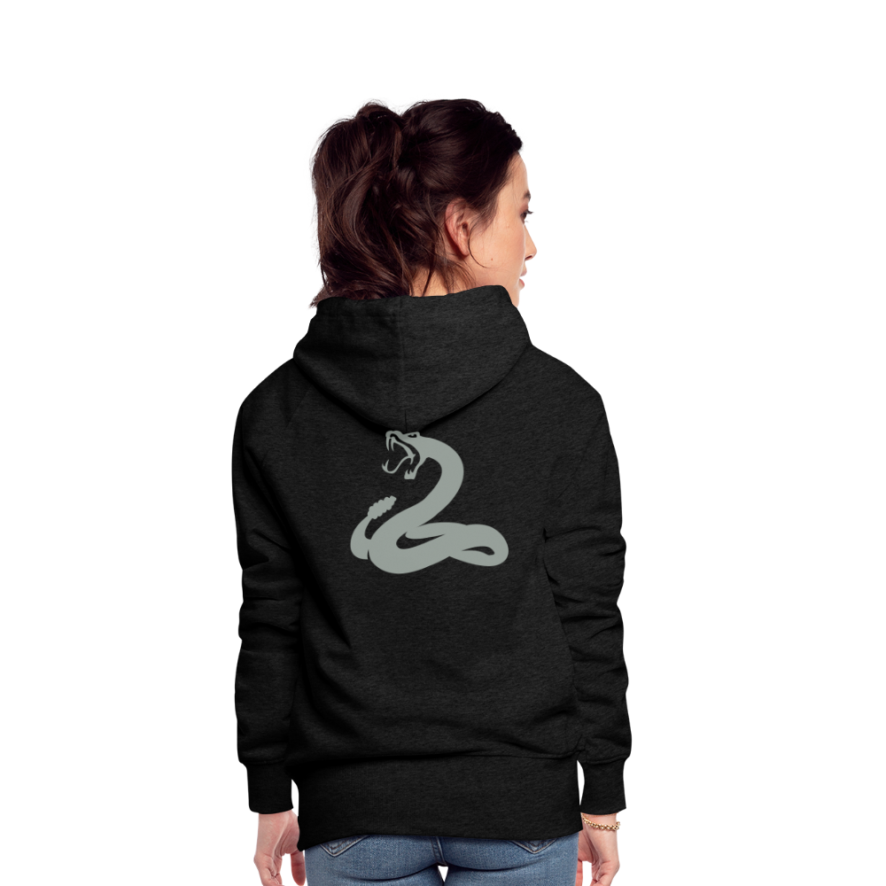 Women’s Premium Hoodie - snake - charcoal grey