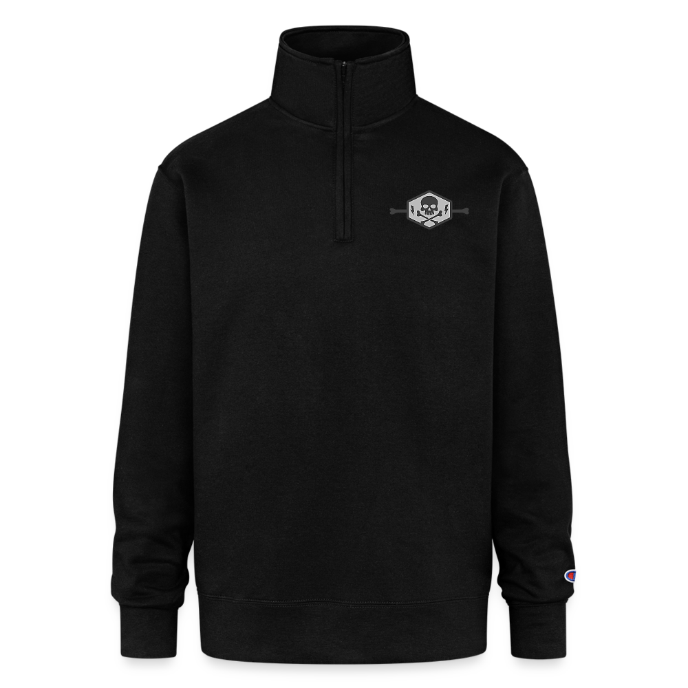 Champion Unisex 1/4 Zip Pullover Sweatshirt - black