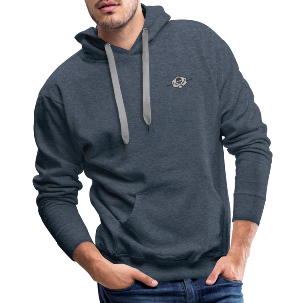 Men’s Premium Hoodie - flag - heather denim