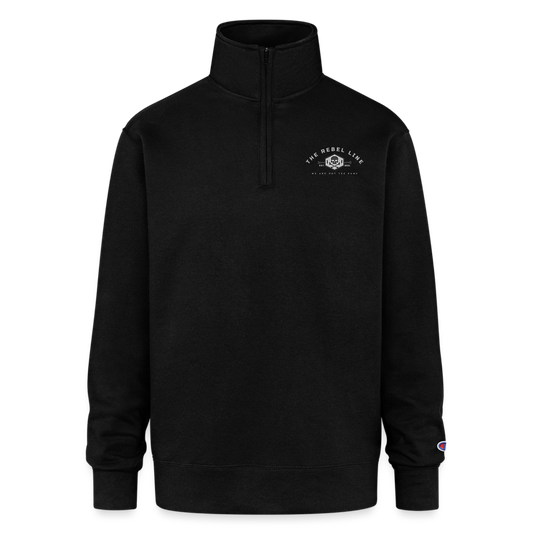 Champion Unisex 1/4 Zip Pullover Sweatshirt - black